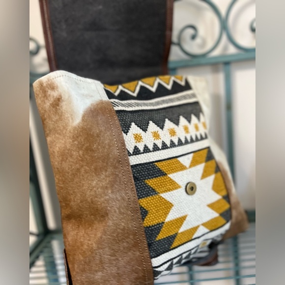 🔥💜 New Myra Bag leather cowhide Backpack Canvas rug boho western tribal School - Picture 11 of 14